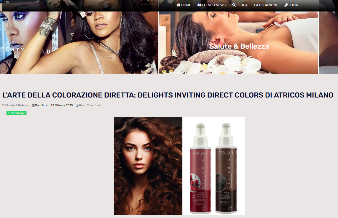 Articolo DELIGHTS INVITING DIRECT COLORS di Atricos Milano @ Salute & Bellezza